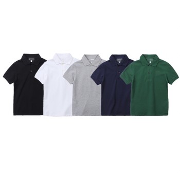Boys polo shirt, children's t-shirt, short-sleeved casual breathable classic short-sleeved t-shirt