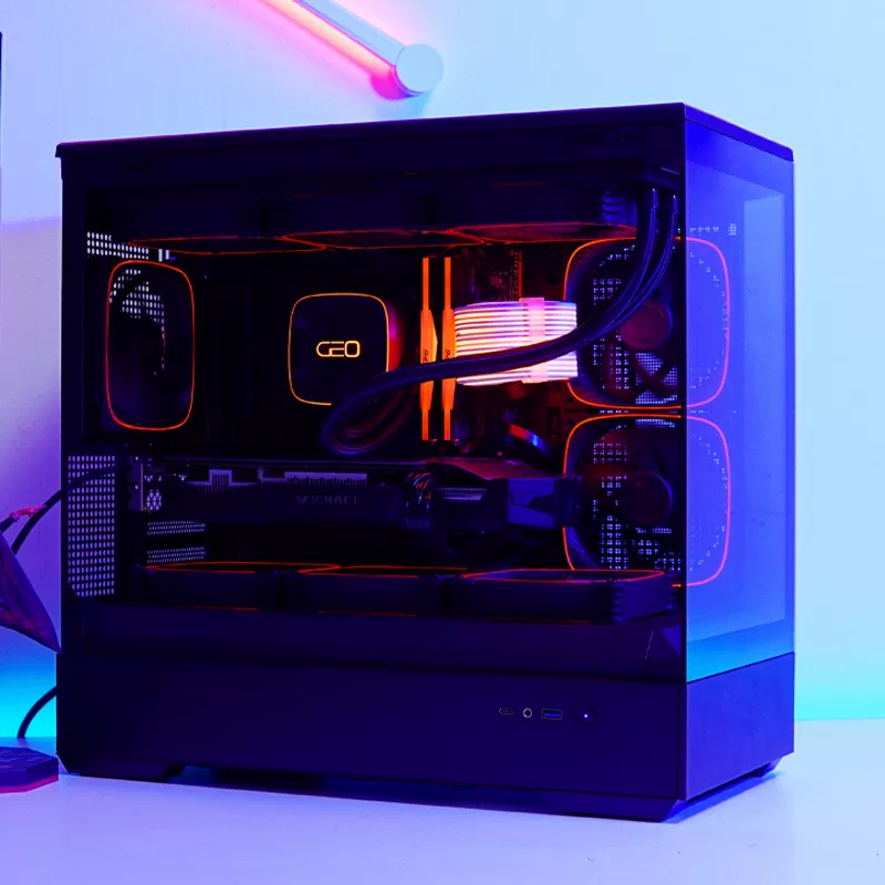 Патриот Xing Chan Lan Sea -вид Дом Компьютер 13-е поколение i5 4060Ti Полноразмерный белый настольный маленький консоль