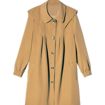 PSALTER poem loose shawl lapel mid-length windbreaker autumn