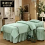 Da bông denim phương pháp điều trị thẩm mỹ viện bedspread vẻ đẹp massage spa vẻ đẹp tinh khiết Hàn giường đơn giản custom-made - Trang bị tấm ga giường spa đẹp