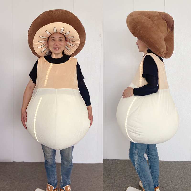 Youquyoupin Crayon Shin-Chan's Mushroom Hat Wearable Plush Doll Costume Lazy Sofa Funny Photo Prop
