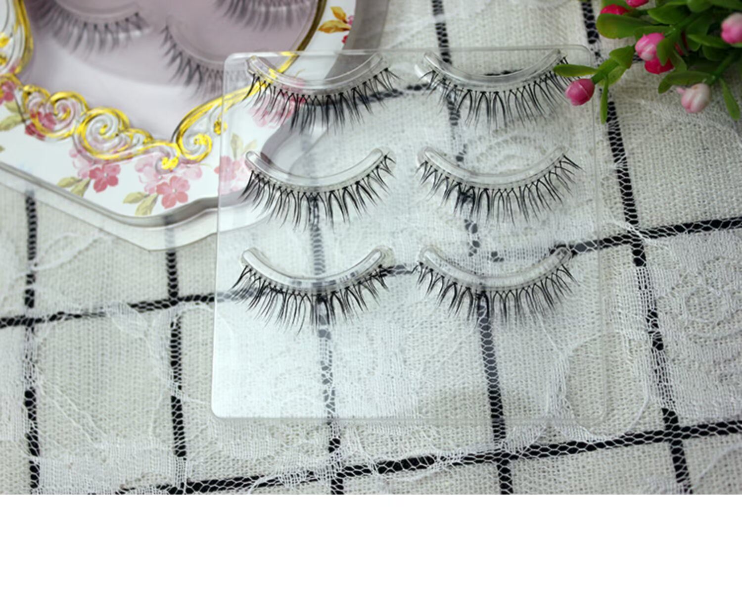 [2 hộp] Lông mi giả 3D sắc nét của Nhật Bản lông mi dày siêu thực là thực tế mà không cần mô phỏng nhấp nháy keo kích mí the face shop