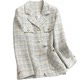 T042 plaid mid-length suit collar ກະເປົ໋າເຕົ້ານົມດຽວມີກິ່ນຫອມສະໄຕເກົາຫຼີແຂນຍາວດູໃບໄມ້ລົ່ນແລະລະດູຫນາວ jacket woolen ແມ່ຍິງໃຫມ່