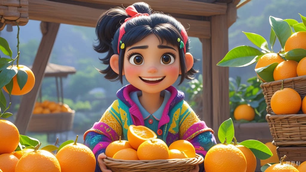 卖橙子的小女孩的LOGO