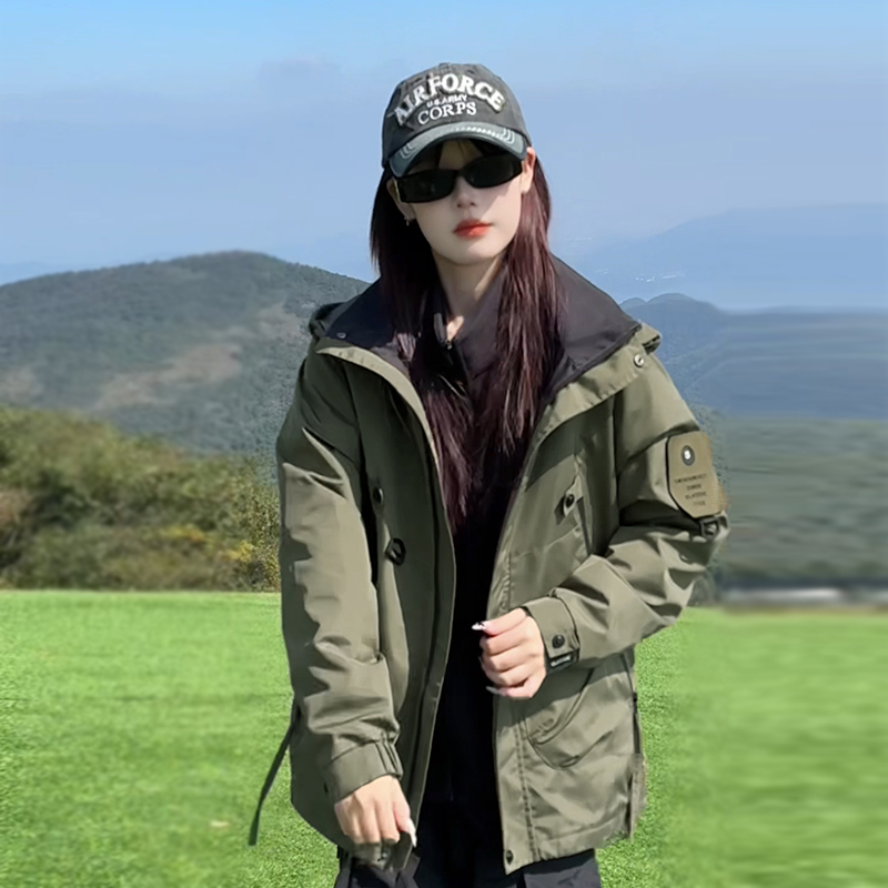 Three-In-One Jacket 2026 New Autumn and Winter Coat, Windproof and Waterproof, Detachable Inner Liner, Couple's Two-Piece Set
