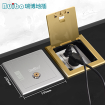 Ruibo ground plug 130 stainless steel copper open outlet hidden ground plug 180 flat flip 86 panel ground socket