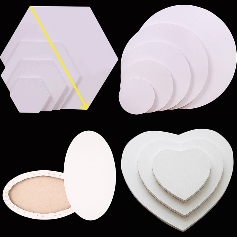 Oil-frame round oval oval heart-shaped hexagonal triangular profiled propylene oil painting inner frame