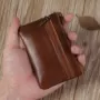 Ví da mini ví nam một gói siêu nhỏ đơn giản Gói thẻ nhỏ bằng lái xe của phụ nữ ví 