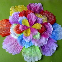 Dance skirt flower fan with petal peony peony petal dance props big swing skirt decoration DIY flower material