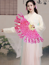 Peach Blossom Fan Dance Fan Dance Fan Yangge Fan Performance Dance Fan Props Double Peach Blossom Fan Petal Fan Performance Fan