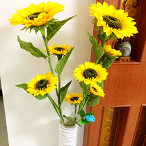Yellow simulation sunflower flower single indoor living room mall floor-to-ceiling placement decorative flower sun flower