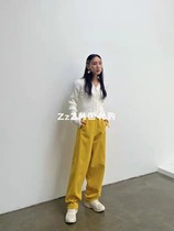 Two ZZ Korea Dongdaemun Gate Early Spring Festival V Collar Single Row Buttoned Knit Cardiovert Jacket 2126