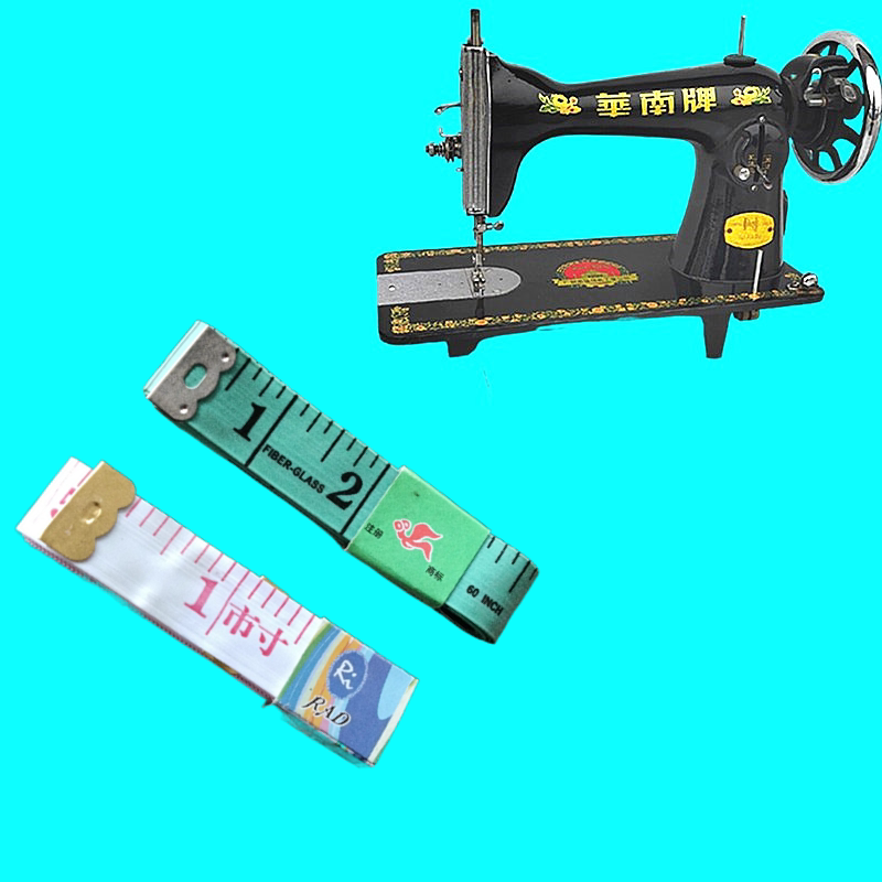 Vintage home sewing machine accessories DIY tailoring tools tailor soft leather measure tape measure city inch city ruler inch