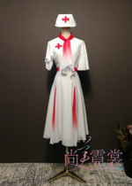 Nurse suit Female red Cross adult modern anti-epidemic dance performance suit Female red chorus recitation suit custom rental