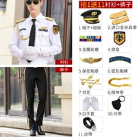 Длинные рукава + черные брюки + 11-го сплошного печать плеча с золотыми крышками