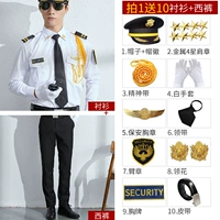 Long -sleeved+брюки+большой блок+металл 4 -star+с 10