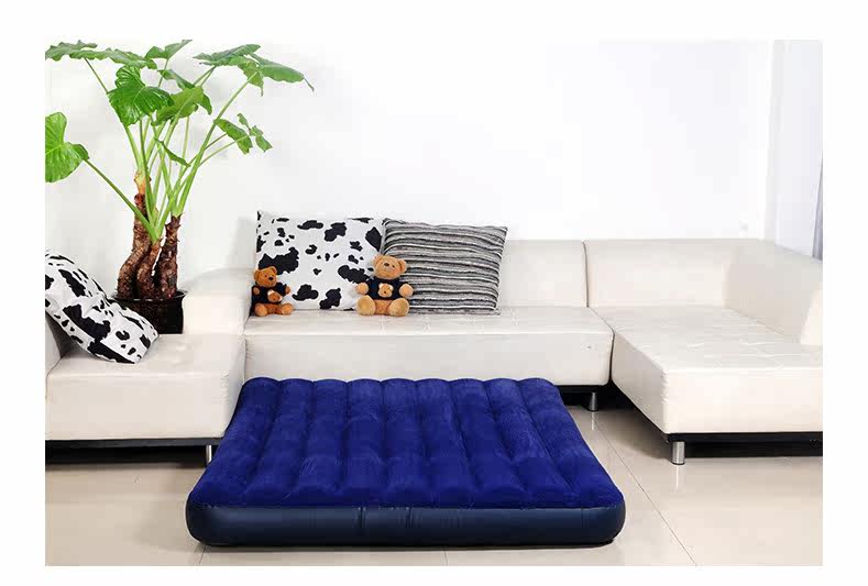 120CM flocked single double inflatable mattress air cushion bed 1.2 meters wide Electric air pump repair kit