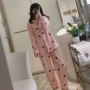 Dâu tây Nhật Bản Fox Fox Flannel Pyjama Phụ nữ Mùa thu Mùa đông Ngọt ngào Dễ thương Sinh viên San hô Lông cừu Mặc Bộ Dịch vụ tại nhà đồ ngủ khủng long