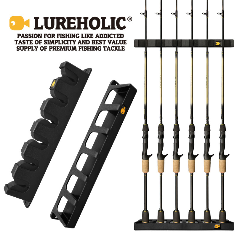 LUREHOLIC reinforced vertical road Apole containing shelf wall-mounted collection of fishing rod racks unsplit wheel bracket
