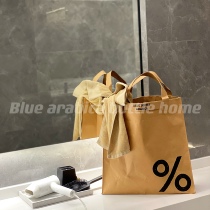 ins % % percentide minimalist tide limit 100 lap single shoulder bag handbag shopping bag Dupont paper washable kraft paper