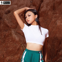 Real imperial dance suit Latin dance blouses female Xias new high waist and body white dancer national standard dance practice A1247