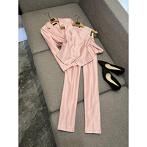 Acetate small blazer womens vest suit casual three-piece high-end professional formal suit 05019