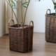 Pastoral retro style wicker large flower basket soft decoration