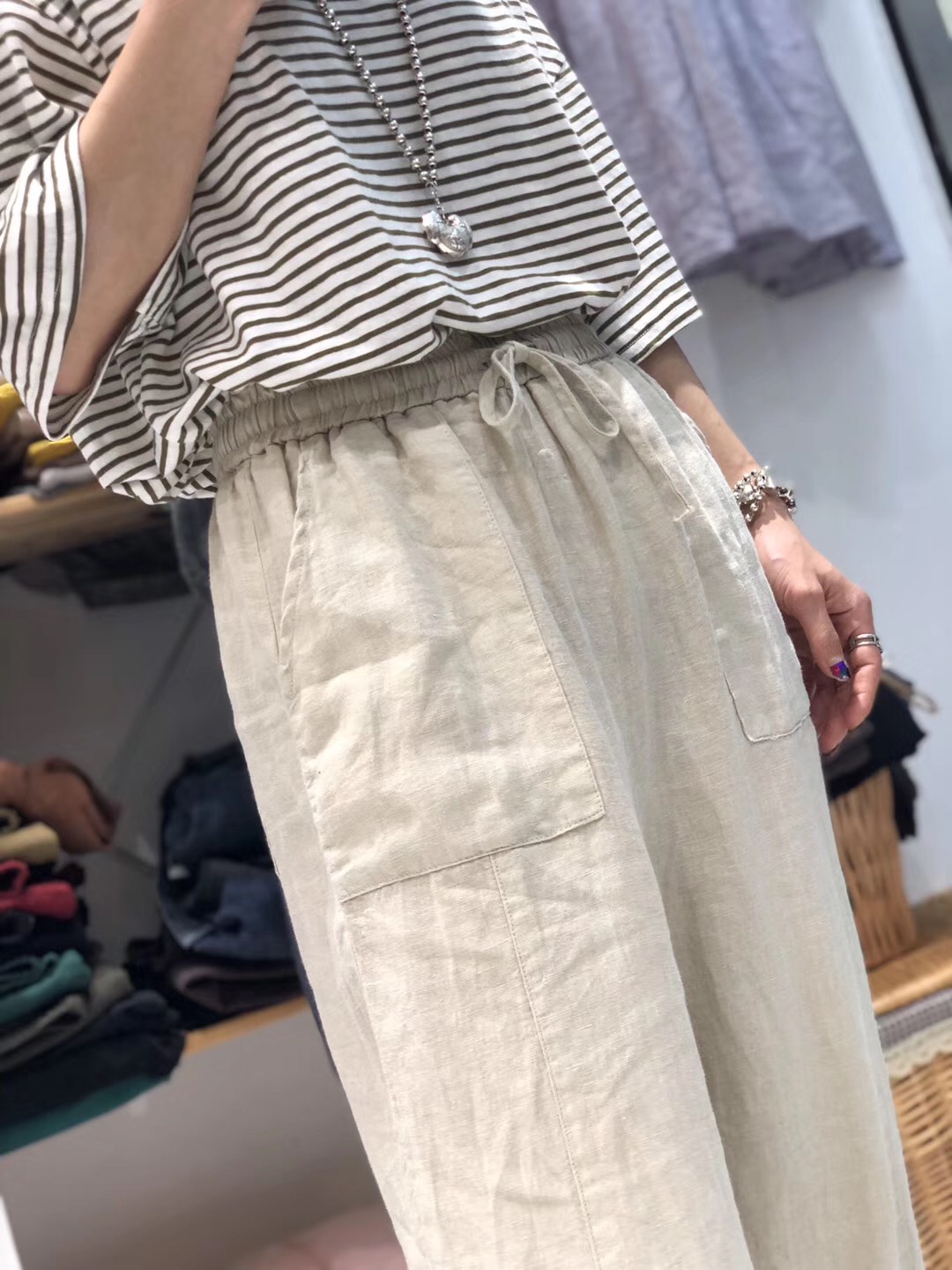 Bóng nhỏ 2019 hè mới phiên bản Hàn Quốc của cotton và vải lanh phong cách nghệ thuật quần harem quần nữ rộng quần mỏng - Quần Harem quần ống suông nữ đẹp
