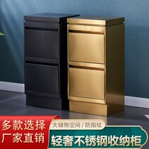 Hair cart beauty double-sided stainless steel tool cabinet Hair salon trolley Hair stylist drawer storage
