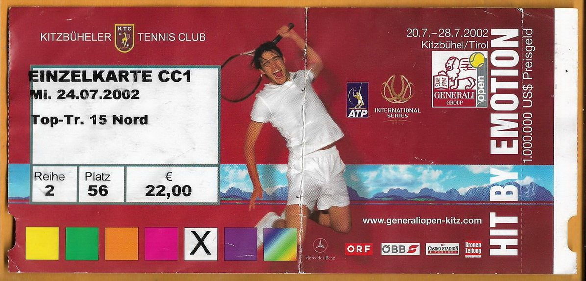 2002 Tyrol, Austria, ATP World Tour - Sports Ticket Collection