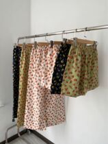 Tulip pure cotton floral home shorts thin loose Korean version air-conditioning trousers summer outdoor wear walking pajama pants women