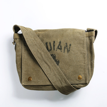 New messenger bag American retro canvas bag washed old motorcycle bag men and women satchel bag simple