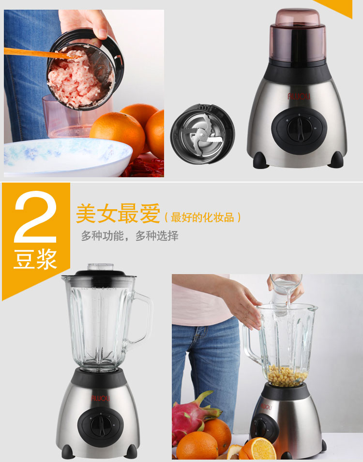 máy ép chậm unold Đa chức năng trái cây nhỏ ép nước ép trái cây máy trộn cầm tay máy nấu rau quả thủy tinh mới máy xay đồ ăn dặm cho bé