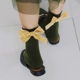 Mùa xuân và mùa hè Lolita Hàn Quốc Vớ nhung gót chân Nhật Bản ngọt ngào và dễ thương Vớ bông cô gái dễ thương - Vớ sợi tre