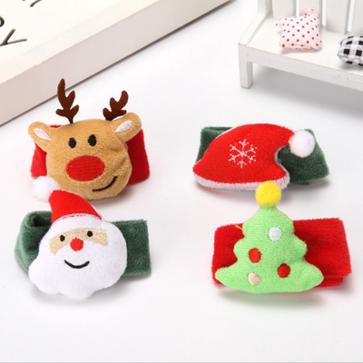 Christmas luminous watch, flashing deer lamp, bracelet, prop accessory, plush Santa Claus bracelet, cartoon toy