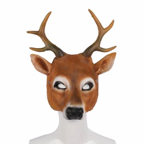 Halloween creative three-dimensional cartoon animal mask Elk Horn masquerade party half-face tremolo mask