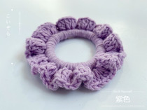 Full 38 yuan solid color autumn and winter knitted wool large intestine hair circle hand-woven ins net red head rope finished product