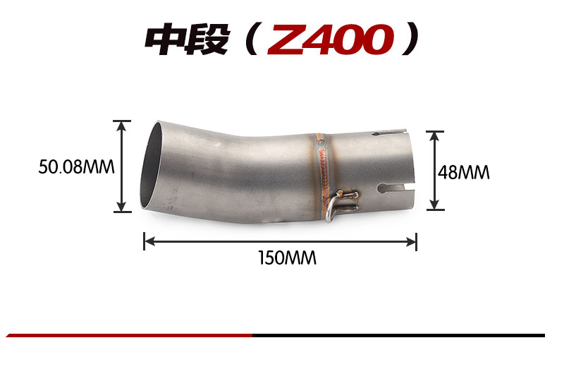 Xe máy thể thao sửa đổi xe Ninja Z400 toàn bộ khuỷu tay ống xả ống khói NINJA 400 thép không gỉ - Ống xả xe máy bô xe máy dream