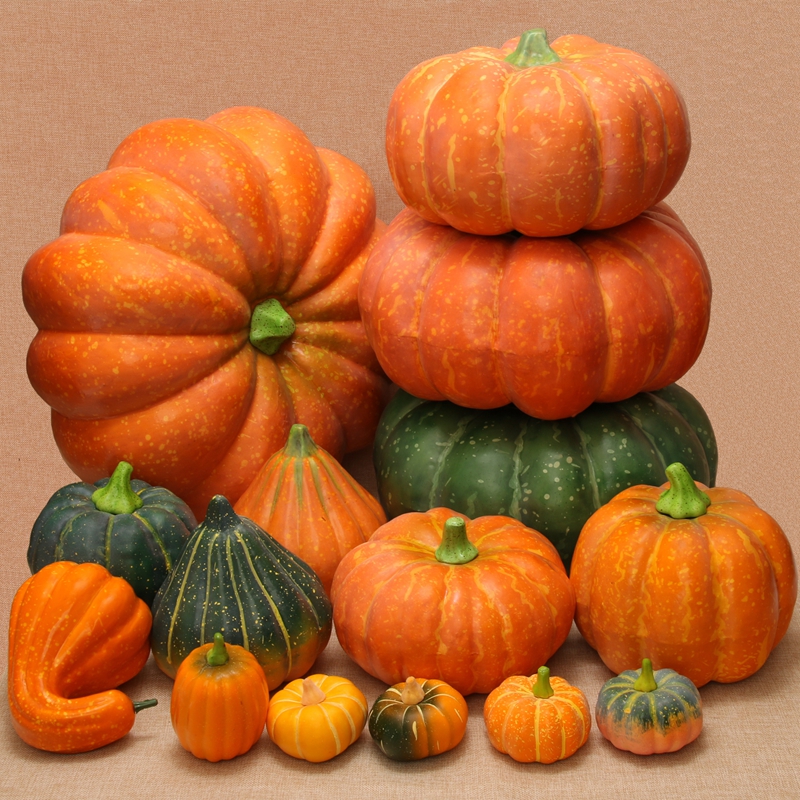 Simulation fruit and vegetable model Simulation pumpkin big pumpkin fake pumpkin vegetable props Home whole cabinet ornaments