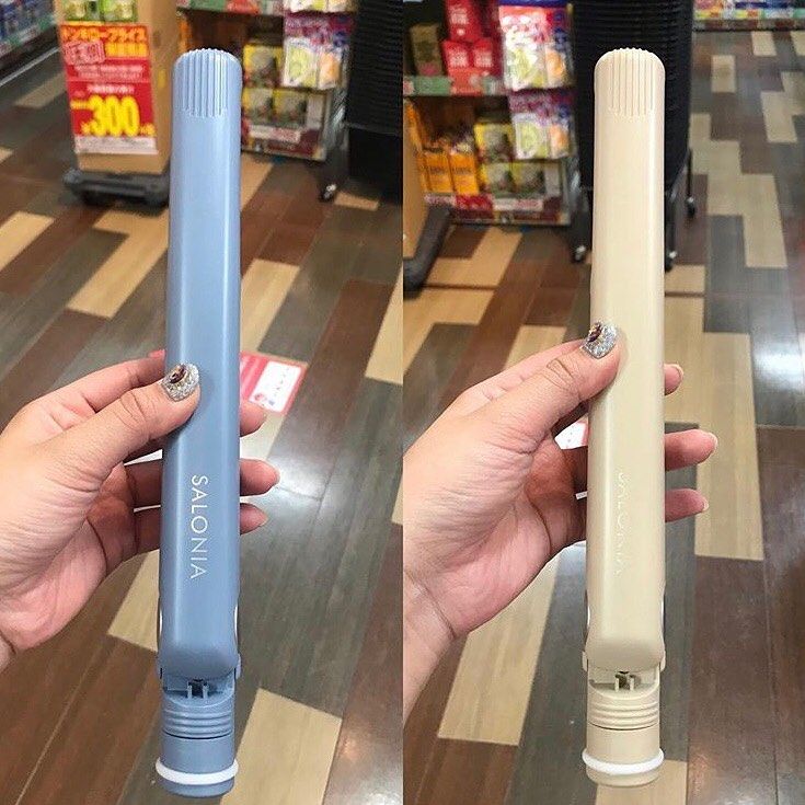 Japanese native version SALONIA import curly hair bar Straight Clip Dual-use Mini without injury to negative ion and sea