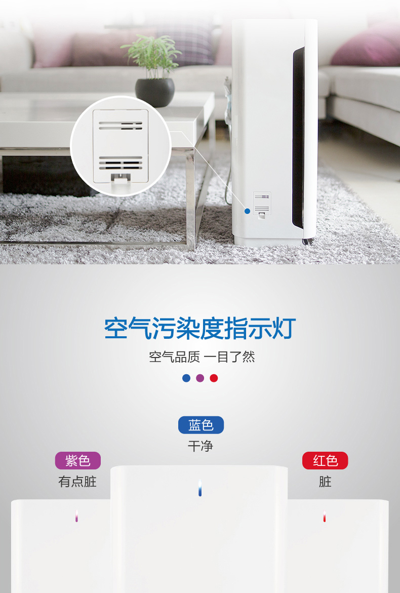 máy lọc không khí boneco Máy lọc không khí trong nhà của Panasonic khử mùi yên tĩnh 霾 formaldehe mùi khói phòng ngủ oxy thanh 61C7PD máy lọc không khí goman