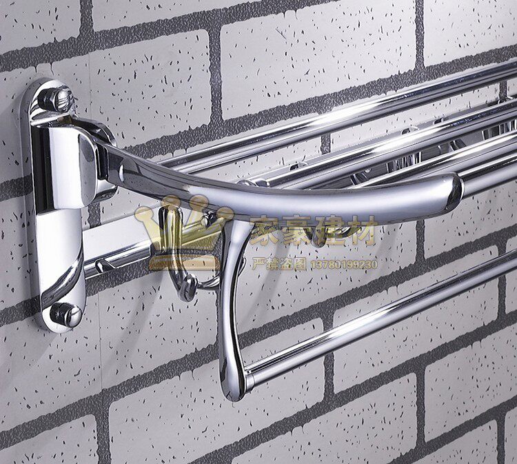 Clearance rental room hotel folding activity bath towel rack towel rack towel bar with hook 3708