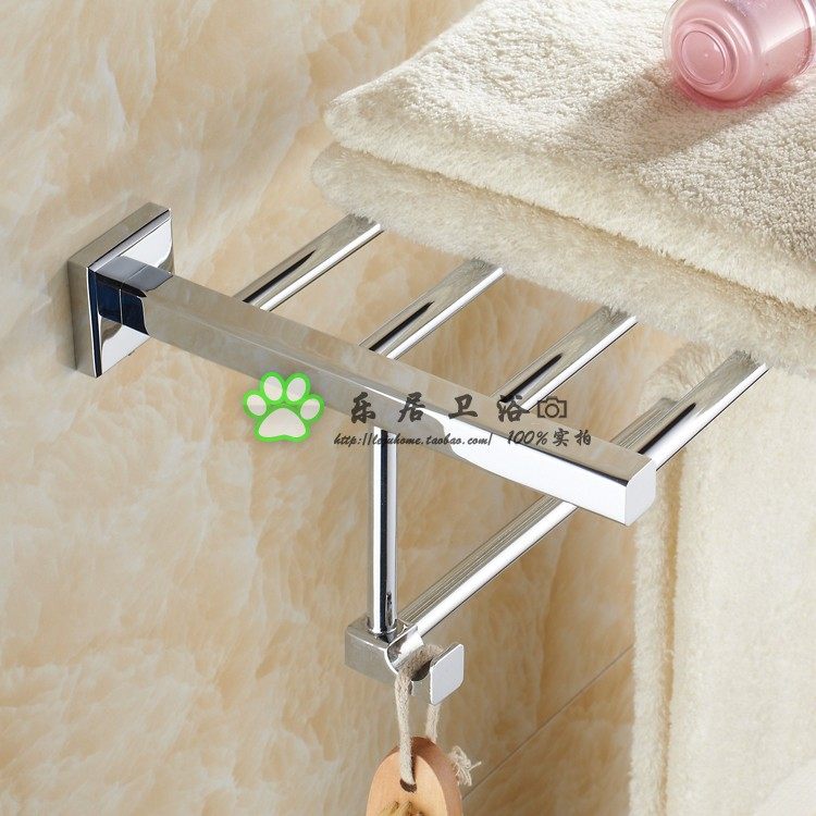 Full copper bath towels hanger Hook Clothes Hook Makeup room Double Towel Rack Bathroom Shelve Hardware Pendant 84108