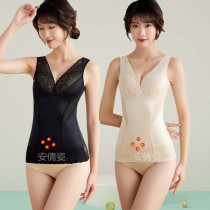Breathable Plastic Body Blouse Vest Woman Postnatal Close-up Underwear Without Marks Tight Burnout Fat Naked Sensation waist slim belly