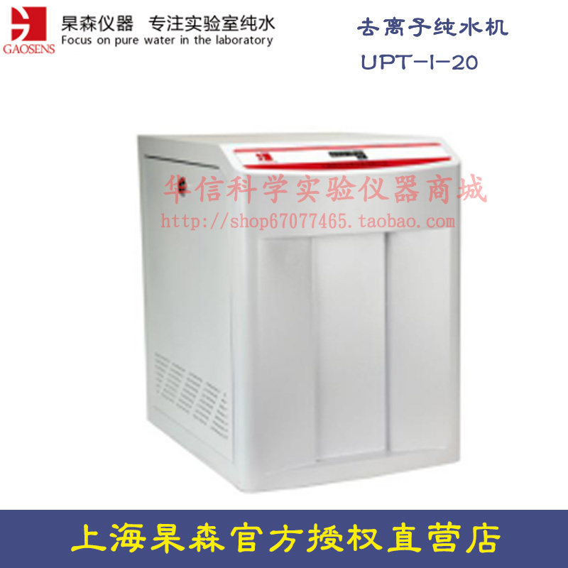 上海杲森去离子纯水机UPT-I-20型产水水量20L/h经济型