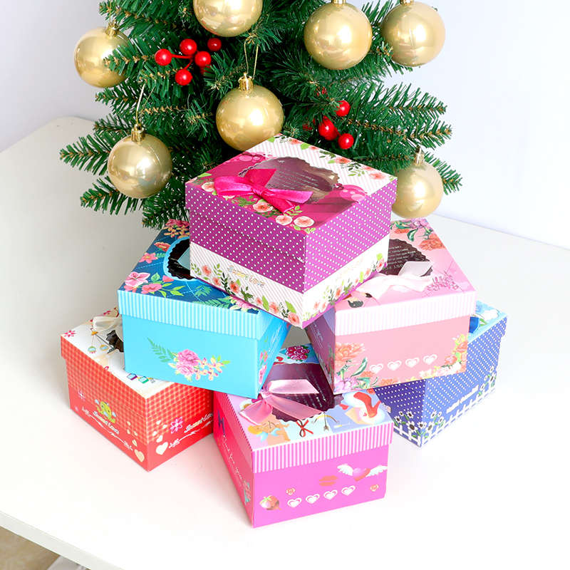 Christmas fruit packaging carton Christmas Eve apple gift box Christmas fruit box hollow apple gift box