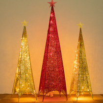 Iron Christmas tree 90-180cm shopping mall hotel shop scene layout window decorations wrought iron tower ornaments