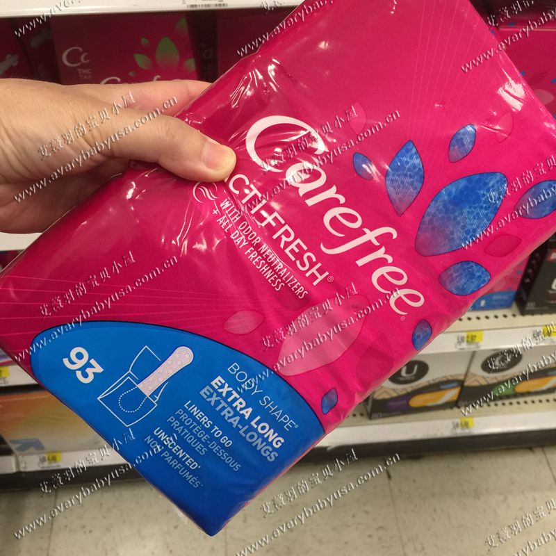 American Original Carefree Ultrathin Pad Body Curves Plus Long No Fragrant Independent Travel Fit 93 slices