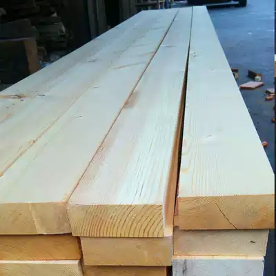Drying and planing camphor pine wood wood square 5 cm X10 cm Attic beam door frame square wood partition wall wood square material
