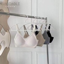 Japan anti-walking light harnesses womens underwear No marks no steel ring comfort bra small wave lace to gather bra